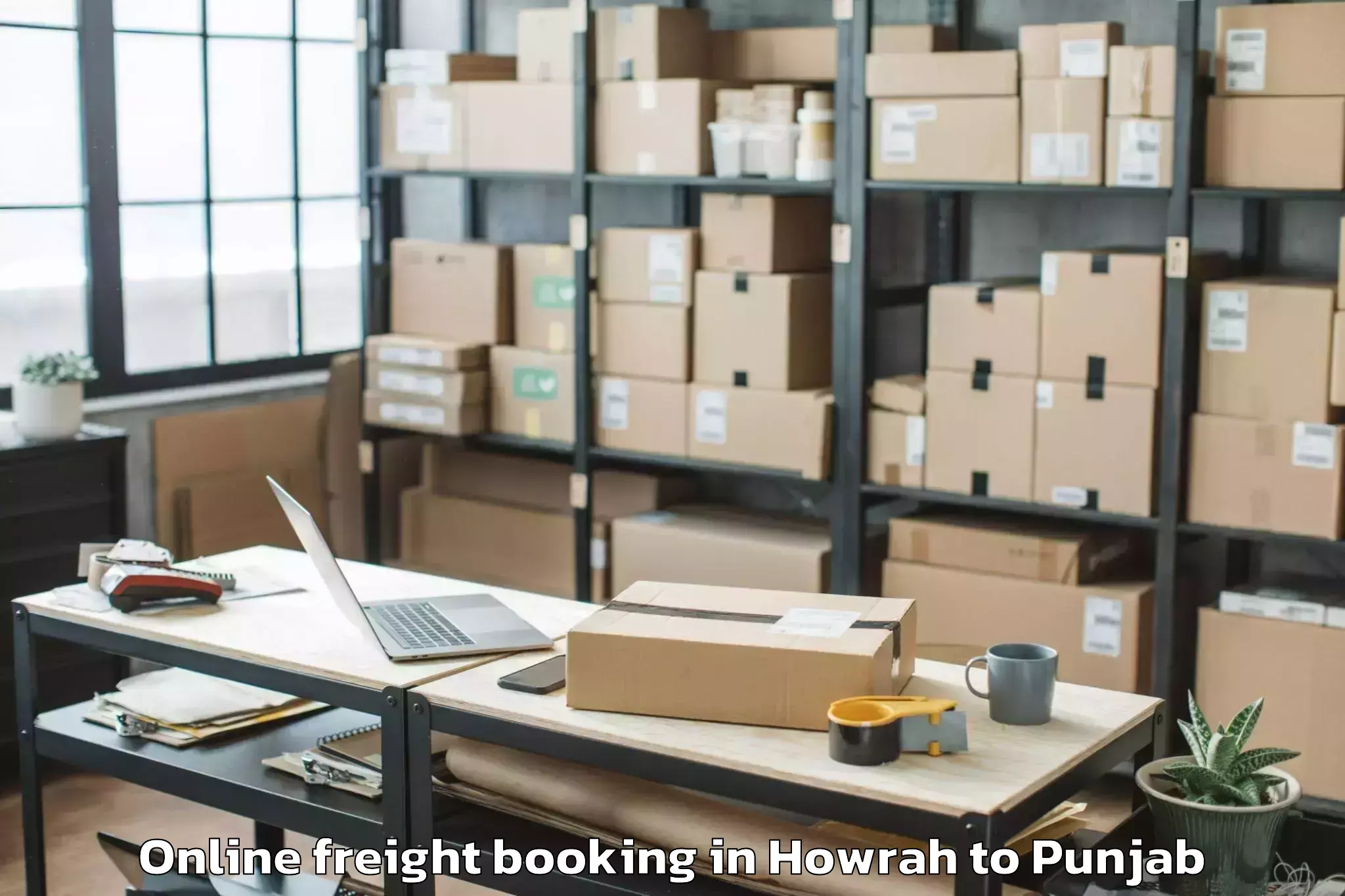 Trusted Howrah to Gna University Phagwara Online Freight Booking